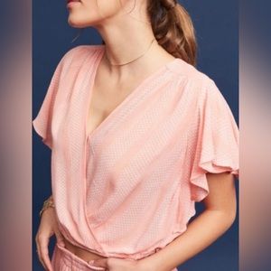 NWT Anthropologie Pink Nell Top - Size M